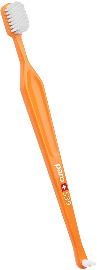 Зубна щітка Paro Toothbrush S39 монопучкова поліетиленова упаковка помаранчевафото2