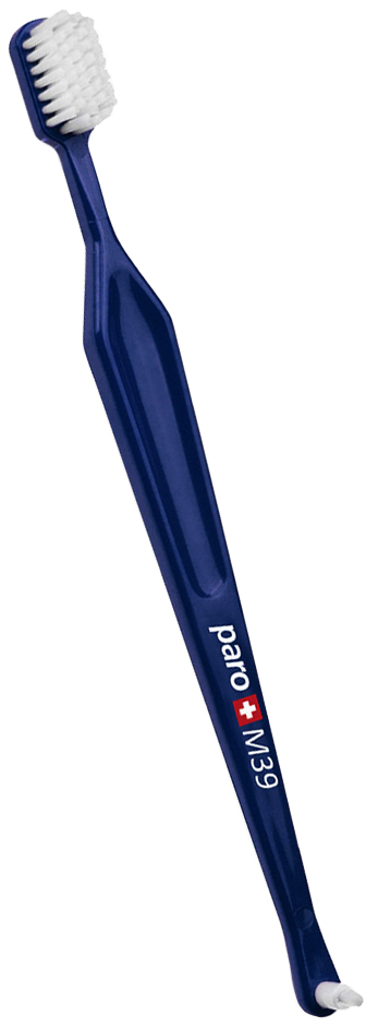Зубна щітка Paro Toothbrush M39 монопучкова поліетиленова упаковка синяфото2