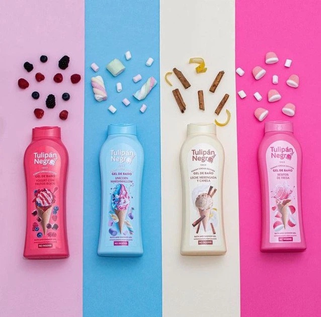 Гель для душа Tulipan Negro Yummy Cream Клубничный поцелуй 650 мл фото 3