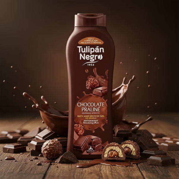 Гель для душа Tulipan Negro Шоколадное пралине 650 мл фото 2