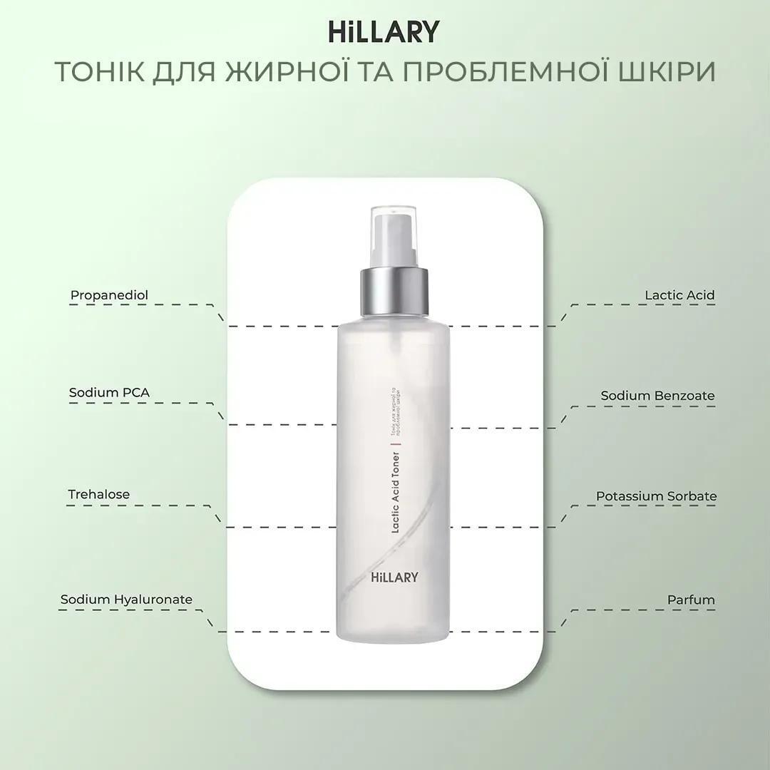 Тоник Hillary Lactic Asid Toner для жирной и проблемной кожи 200 мл фото 4