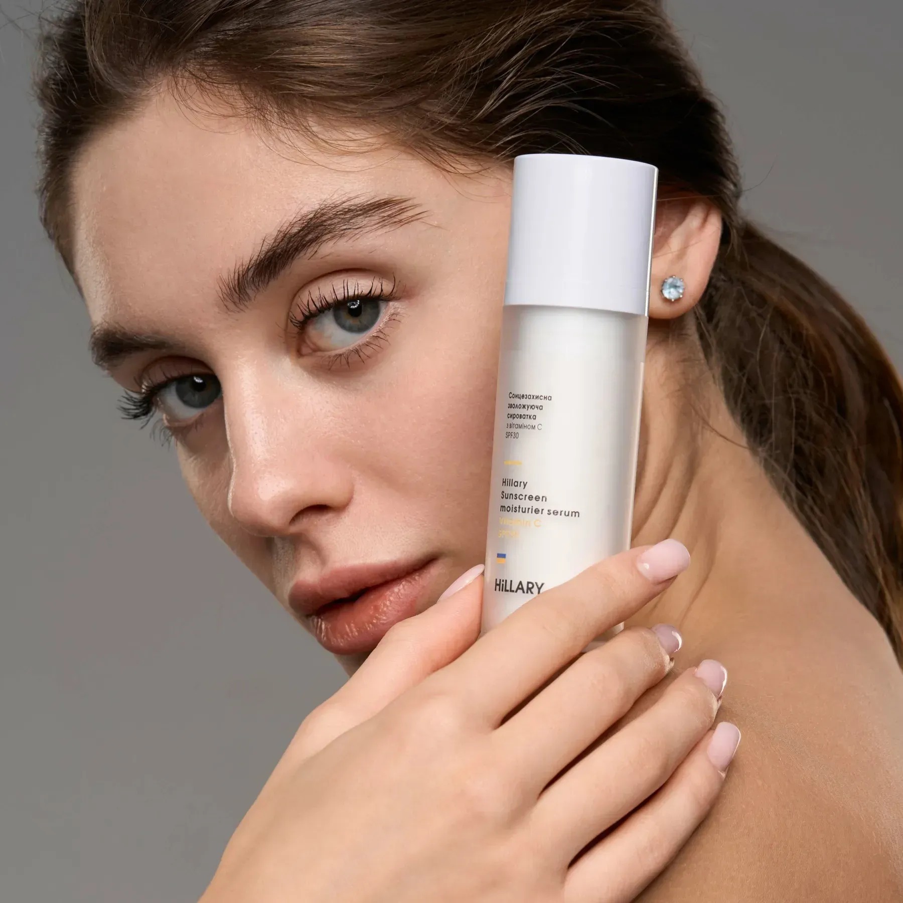 Сонцезахисна сироватка Hillary Sunscreen moisturier serum Vitamin C SPF30 з вітаміном С зволожуюча 30 млфото