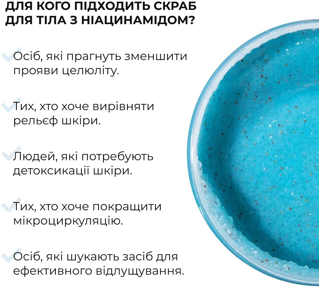 Скраб для тела Hillary Niacinamide Firm & Sculpt Scrub моделирующий с ниацинамидом 200 г фото 8