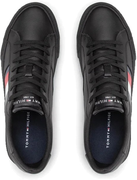 Кеды мужские Tommy Hilfiger Vulcanized Sneaker Laceup Aop Co FM0FM04140-BDS 40 черные фото 4