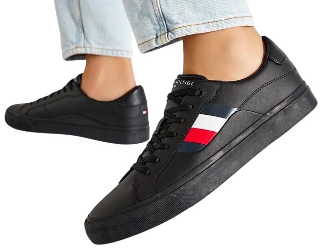 Кеды мужские Tommy Hilfiger Vulcanized Sneaker Laceup Aop Co FM0FM04140-BDS 40 черные фото 5