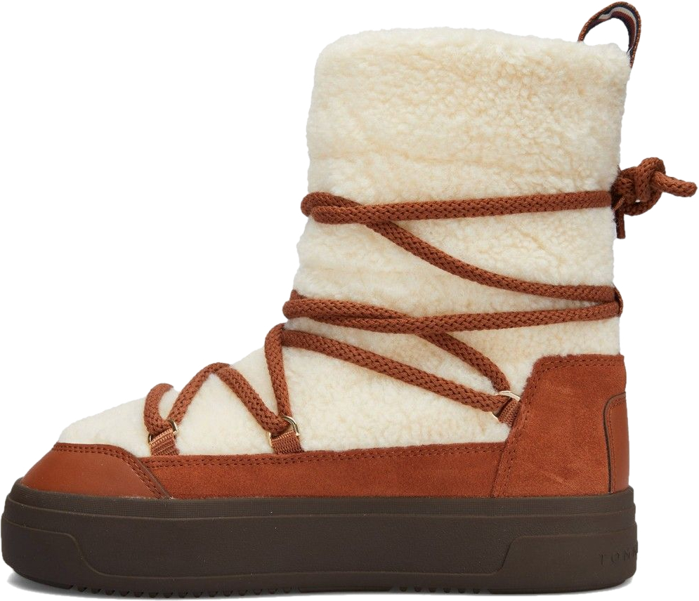 Чоботи жіночі Tommy Hilfiger Lace-Up Faux Shearling Snowboot FW0FW08252-GPK 37 молочніфото2