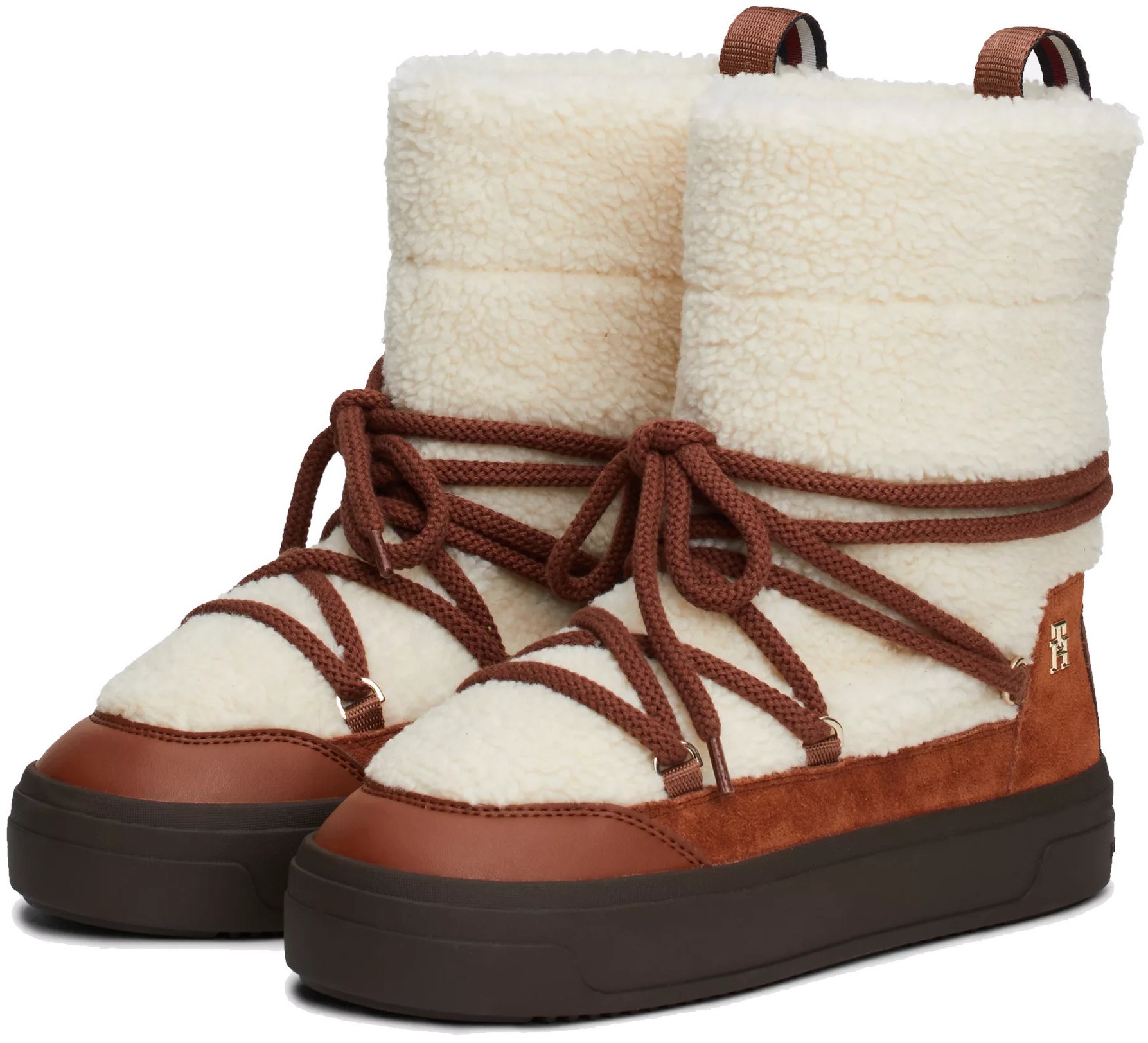 Чоботи жіночі Tommy Hilfiger Lace-Up Faux Shearling Snowboot FW0FW08252-GPK 37 молочніфото3