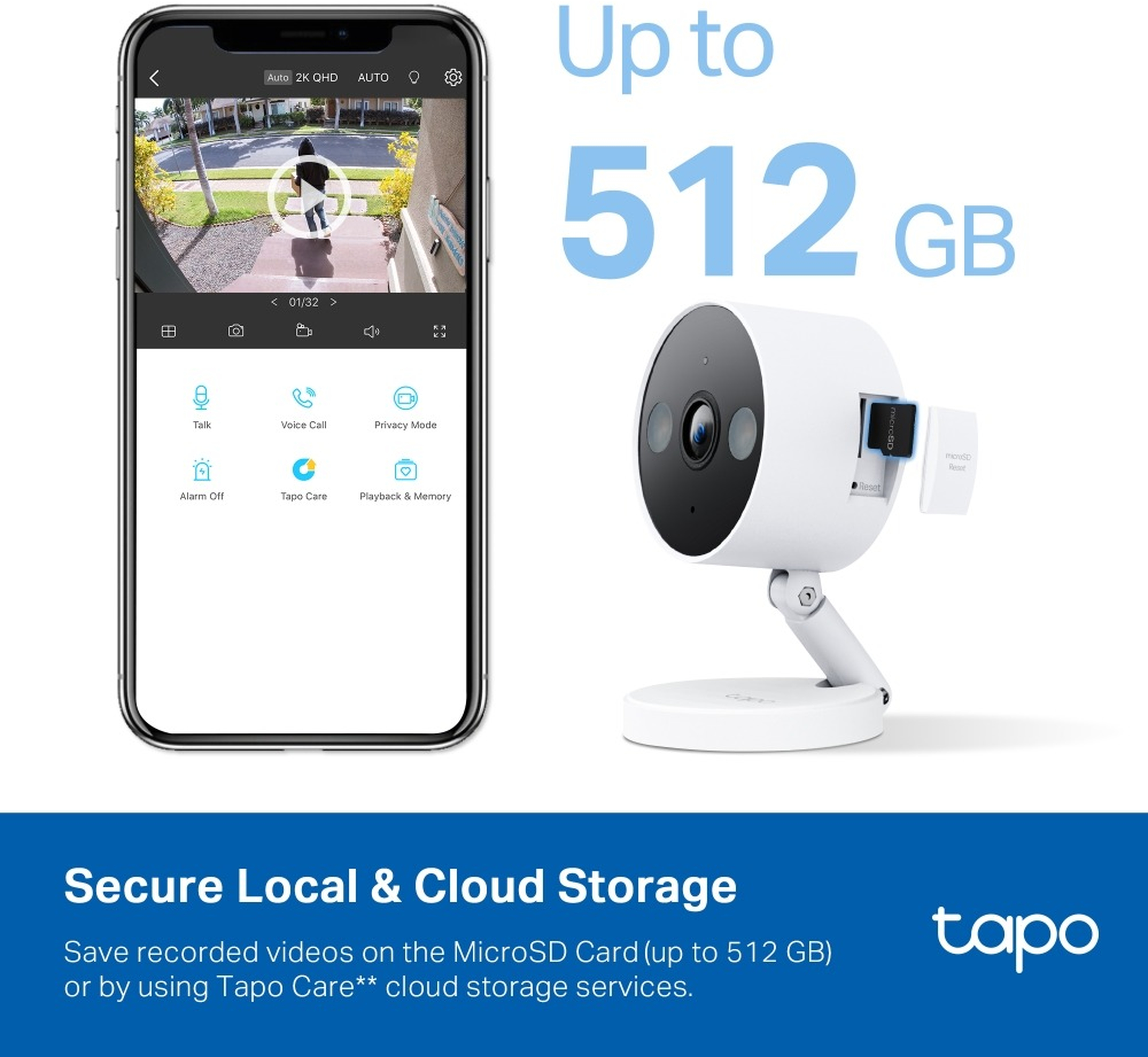 IP-Камера TP-LINK Tapo Tapo C120 2K N300 microSD motion detection (TAPO-C120) фото 7