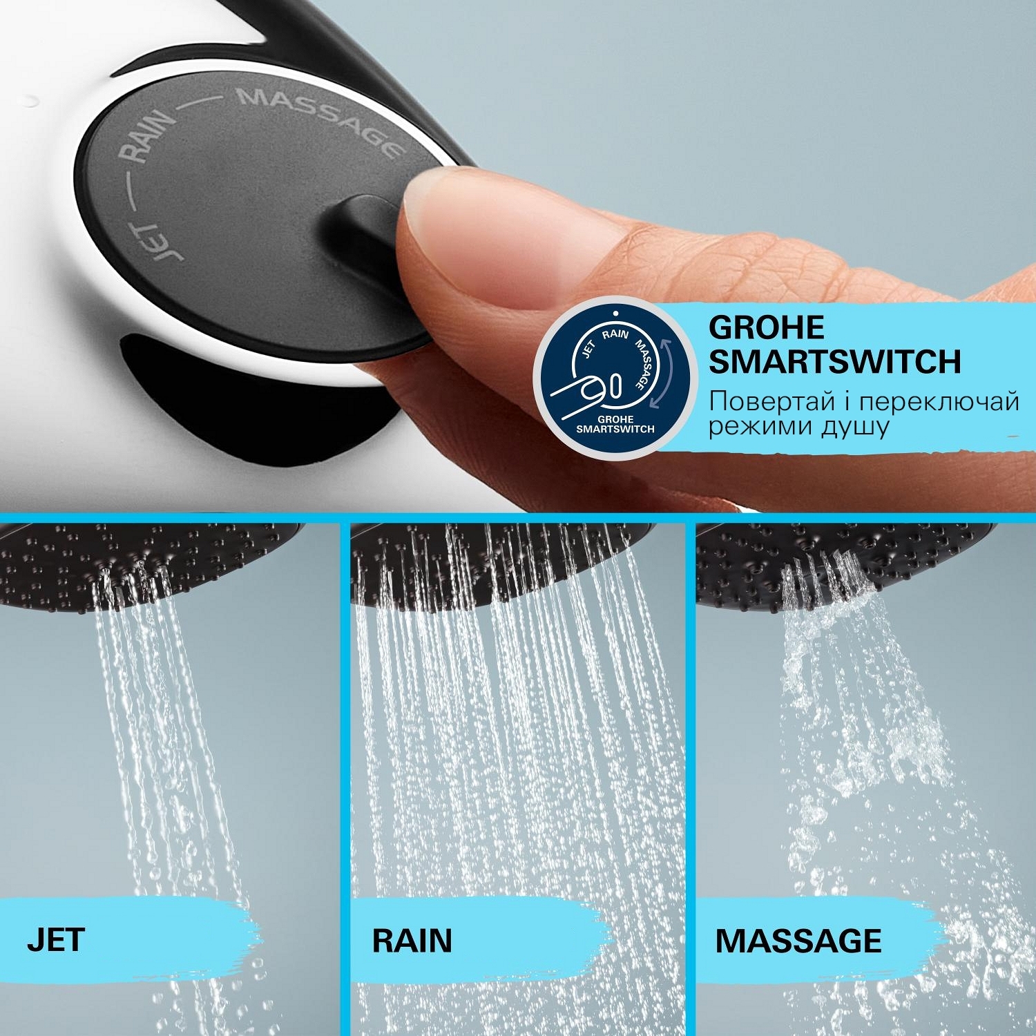 Комплект для душа с термостатом Grohe QuickFix Precision Flow&Vitalio Start System 200 (UA202908TR) фото 8