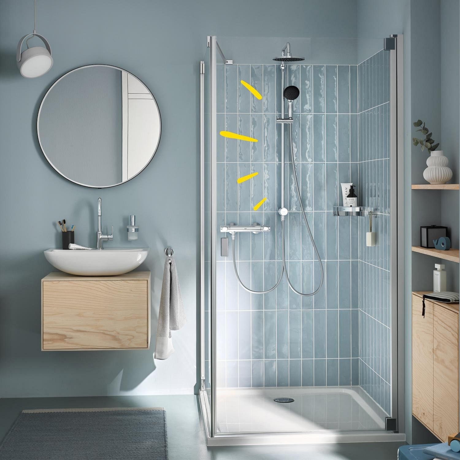 Комплект для душа с термостатом Grohe QuickFix Precision Flow&Vitalio Start System 200 (UA202908TR) фото 18