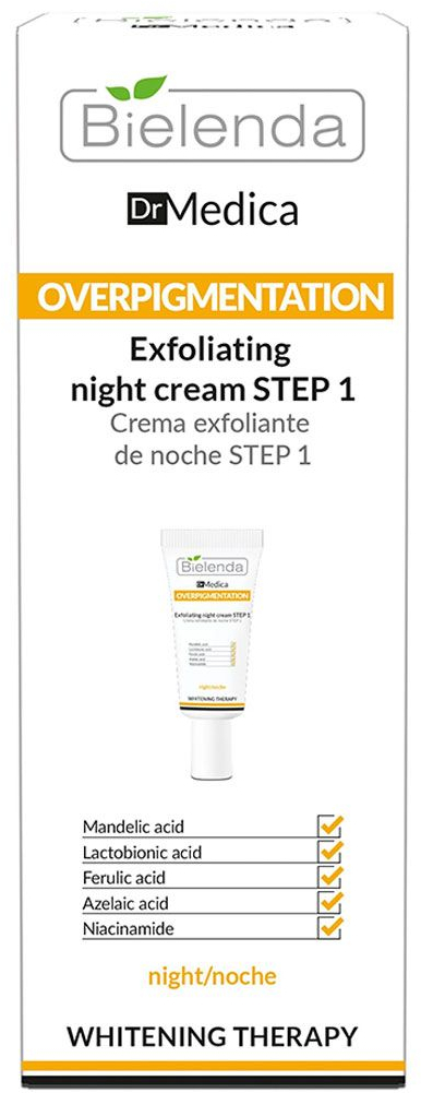 Крем нічний Bielenda Dr Medica Overpigmentation відлущуючий КРОК 1, 30 млфото2
