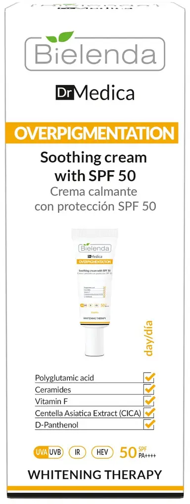 Крем Bielenda Dr Medica Overpigmentation SPF50 заспокійливий 50 млфото