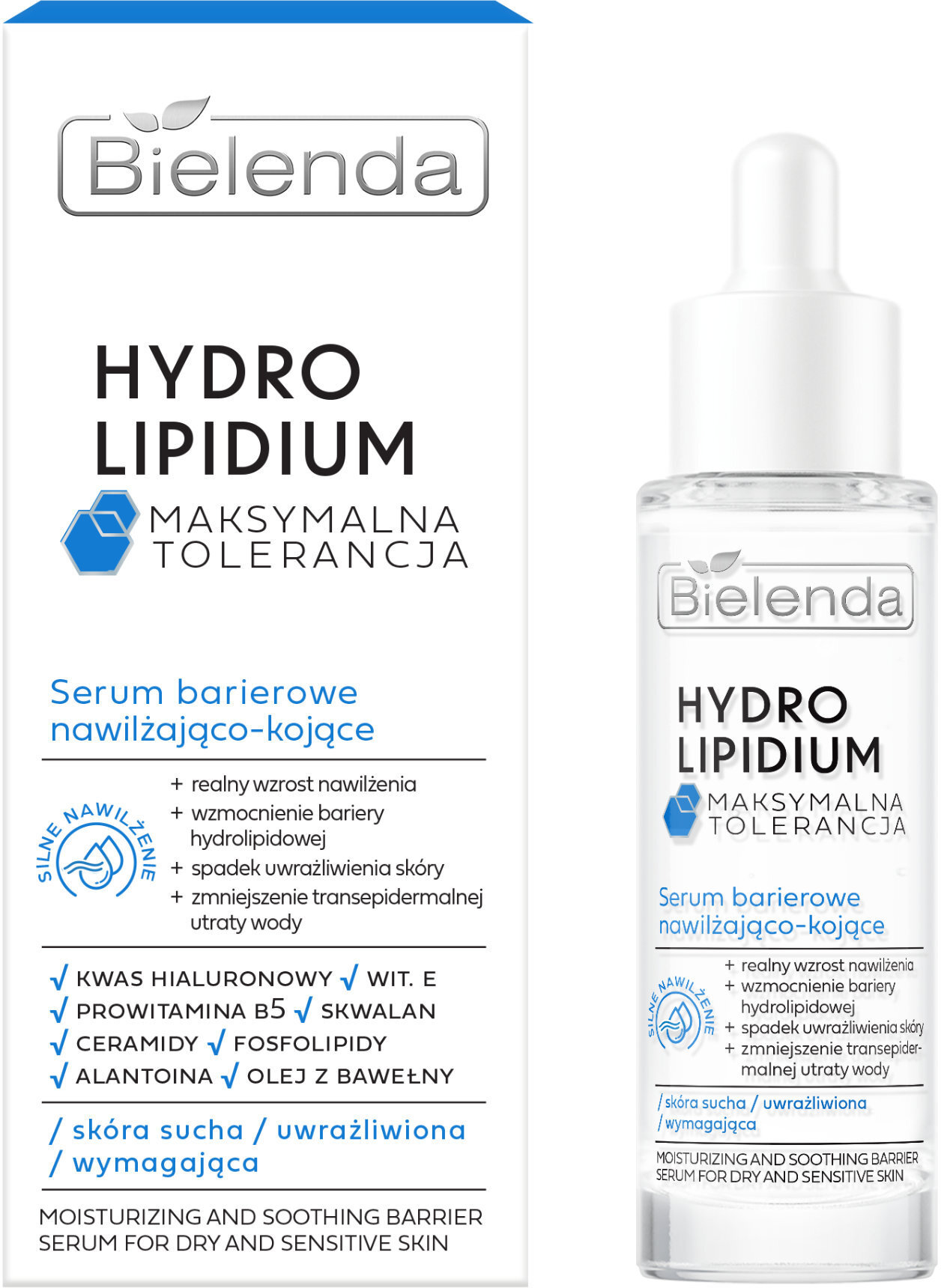 Сыворотка барьерная Bielenda Hydro Lipidium Maximum Tolerance увлажняющая и успокаивающая 30 мл фото 2