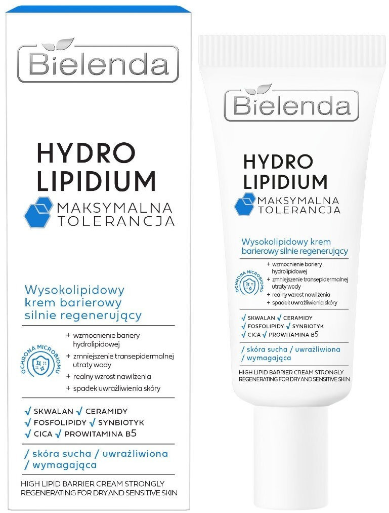 Крем бар'єрний Bielenda Hydro Lipidium Maximum Tolerance високоліпідний сильно регенеруючий 50 млфото2