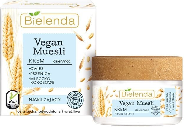 Увлажняющий крем для лица Bielenda Vegan Muesli овес + пшеница + кокосовое молоко 50 мл фото 2
