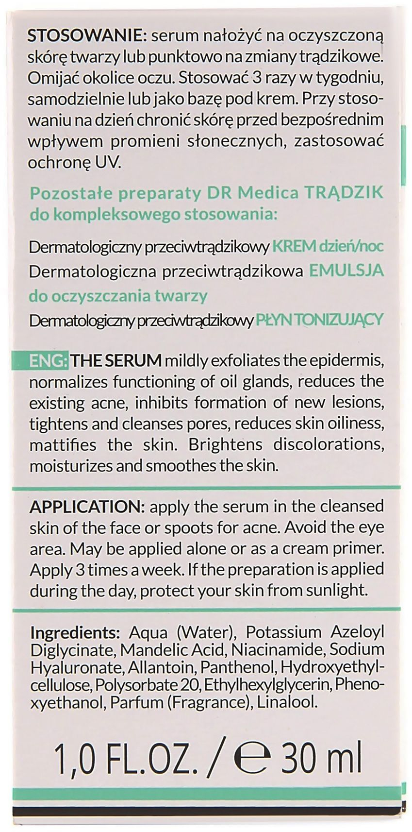 Дерматологическая сыворотка против акне Bielenda Dr Medica Acne день/ночь 30 мл фото 4