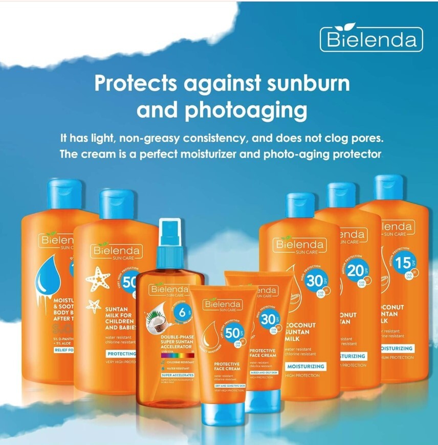 Крем для лица Bielenda Sun Care SPF50 для сухой и чувствительной кожи с высокой степенью защиты 50 мл фото 6