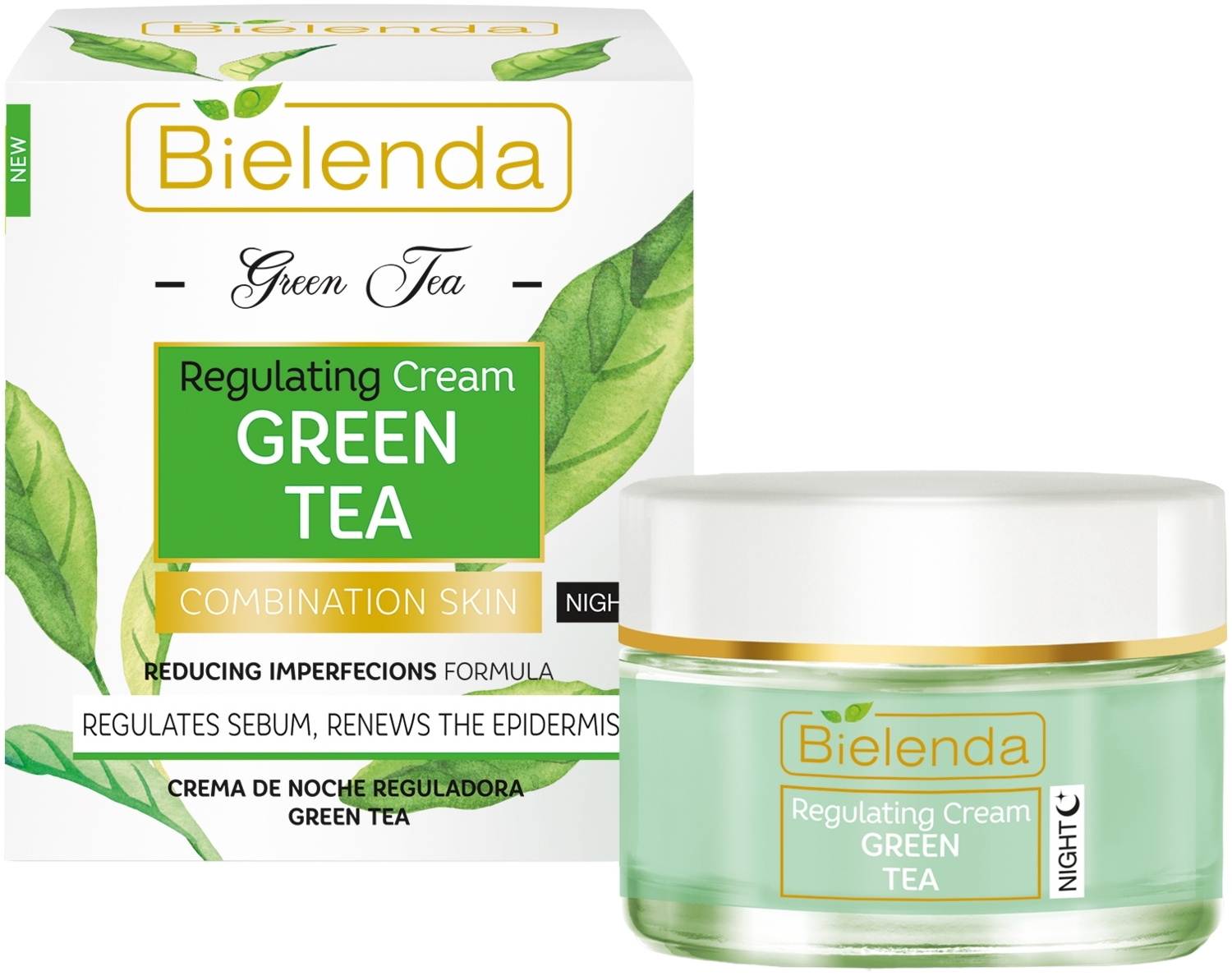 Крем нічний Bielenda Green Tea регулюючий 50 млфото