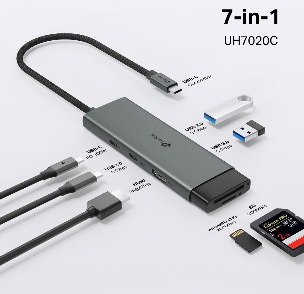 USB-Хаб TP-LINK UH7020C USB-C 7 портов (UH7020C) фото 5