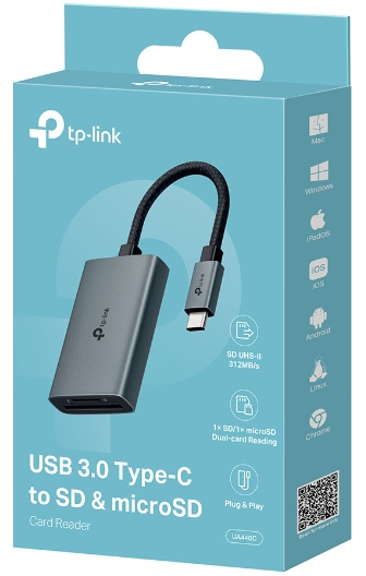 Кардридер TP-Link UA440C 1xSD, 1x-microSD, USB TypeC (UA440C) фото 4