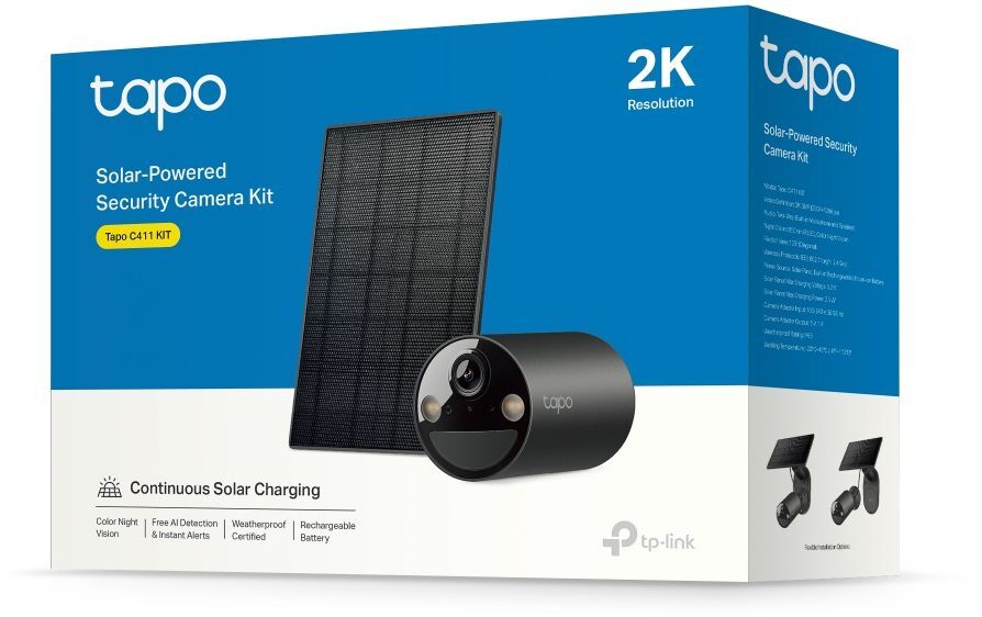 Комплект умной безпроводной камеры TP-LINK TAPO C411 KIT 2K QHD и солнечной панели (TAPO-C411KIT) фото 3