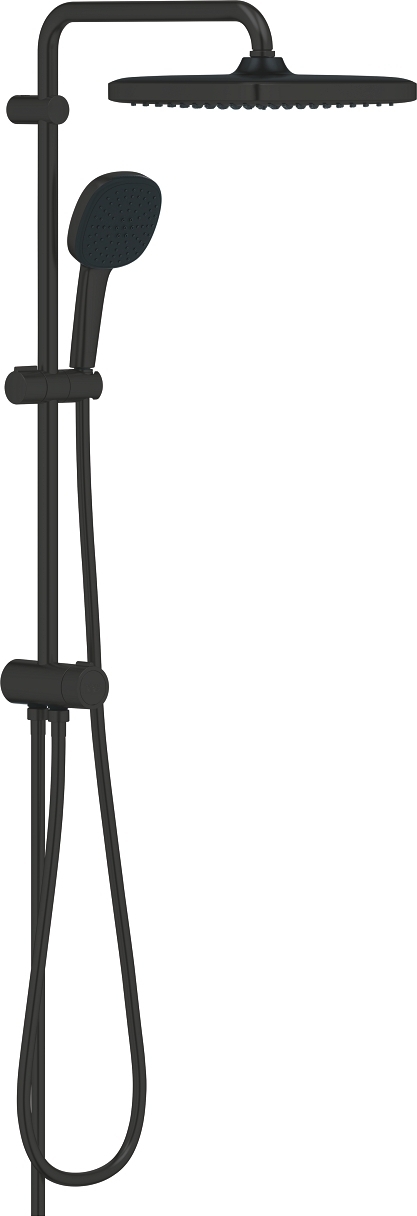 Душева система Grohe QuickFix Vitalio Comfort 250 Cube Flex, чорний (266982431)фото