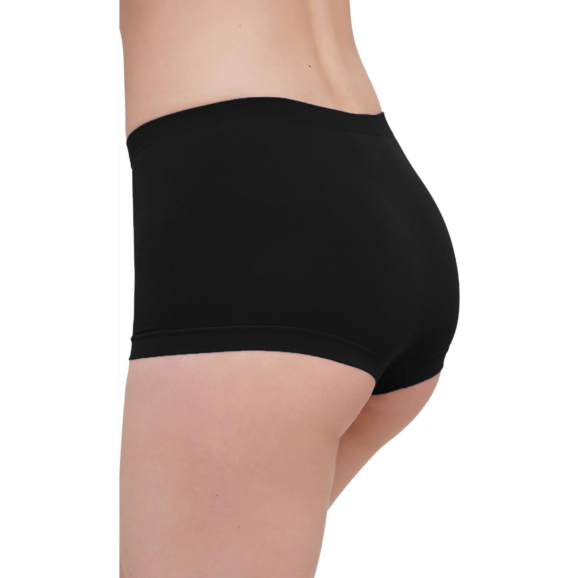 Трусы-шортики бесшовные женские Giulia Boxer Briefs L/XL черные фото 2