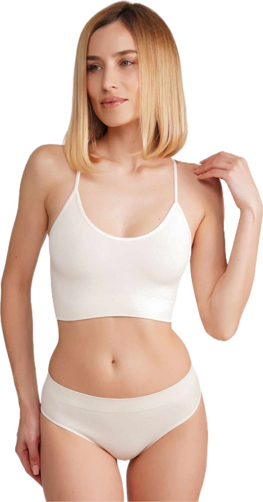 Труси бразиліана безшовні Giulia Brasilian Briefs Grain S/M жовтіфото3