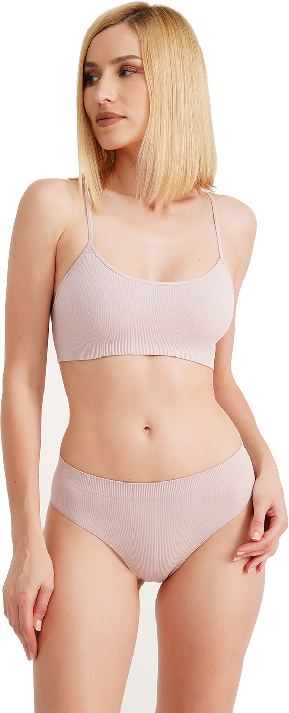 Труси бразиліана безшовні Giulia Brasilian Briefs Rib S/M бузковіфото3