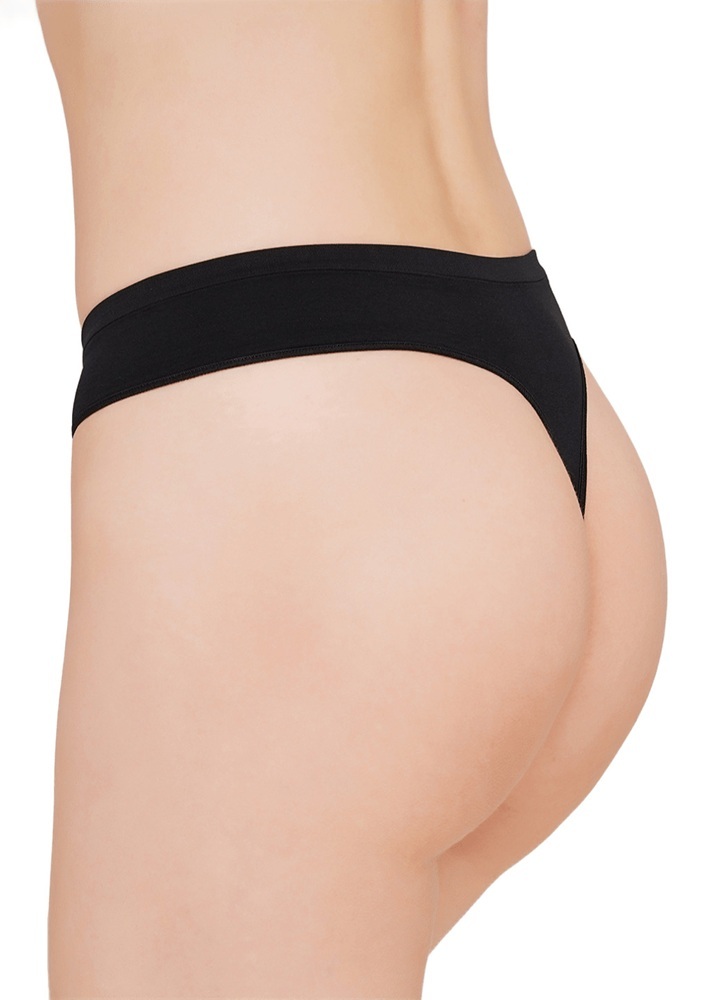 Трусы стринги бесшовные Giulia 6940 String Briefs L/XL черные фото 2