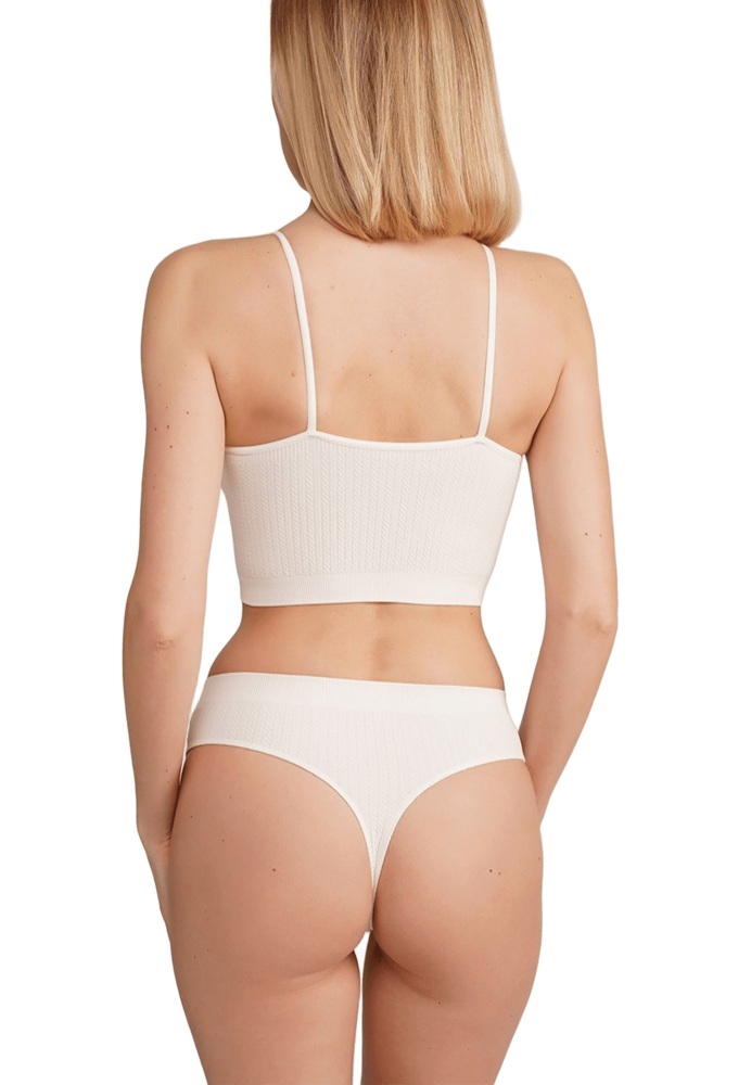 Труси стрінги безшовні Giulia 7540 String Briefs Braid S/M жовтіфото2