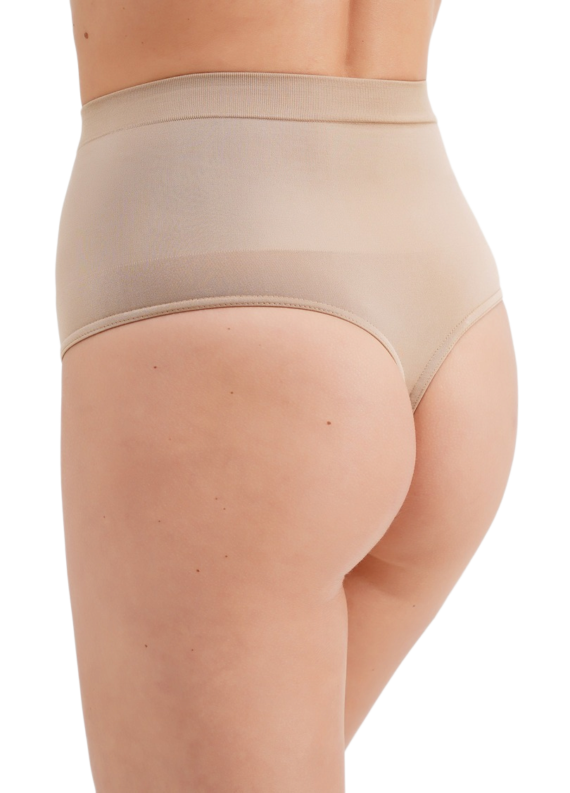 Труси стрінги безшовні Giulia 7155 String High Waist Modelling XXL бежевіфото3