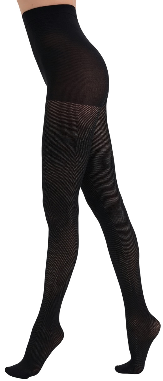 Колготки Giulia 7164 Inlay Waves 60 Den 2p черные фото 2
