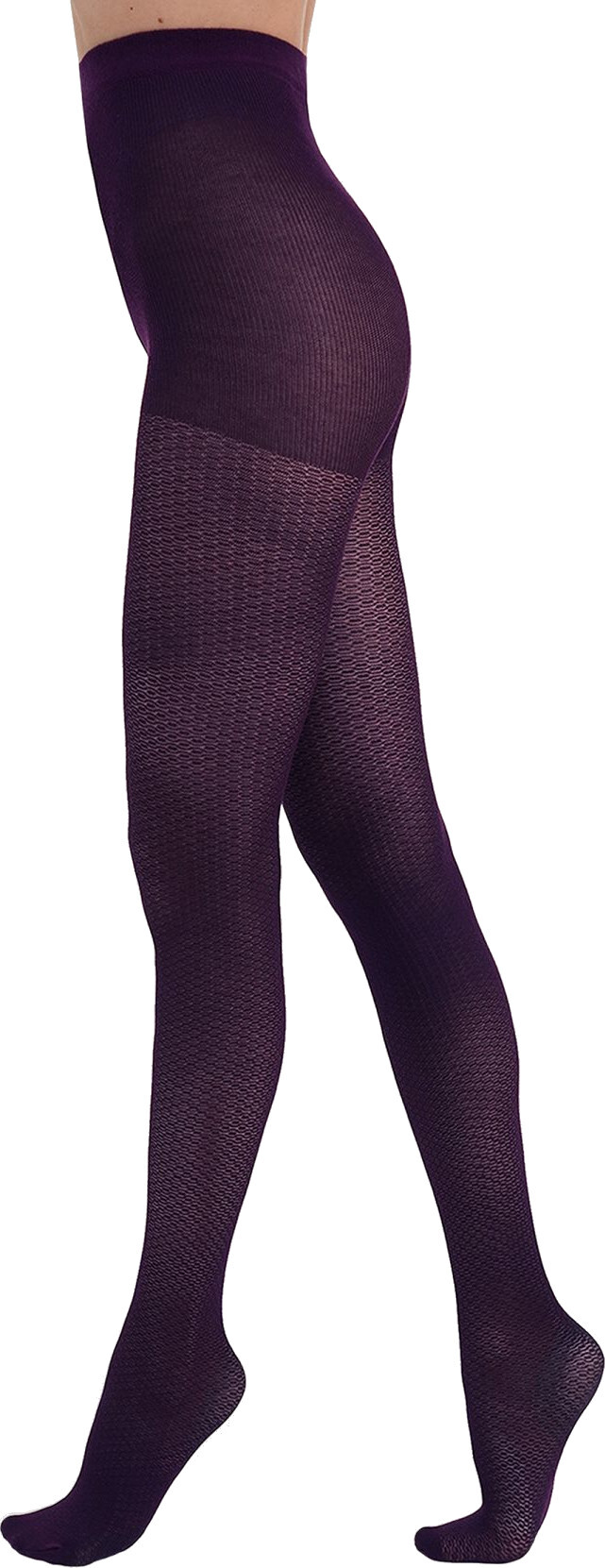 Колготки Giulia 7167 Tracery 90 Den 2p сливовіфото2