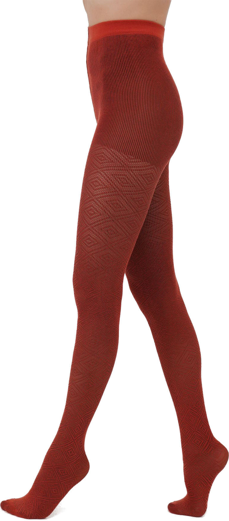 Колготки Giulia 7168 Tracery Cubes 90 Den 2p терракотовые фото 2