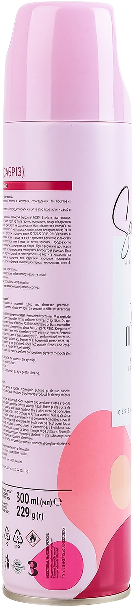 Освежитель воздуха Sabrise Букет пионов 300мл фото 