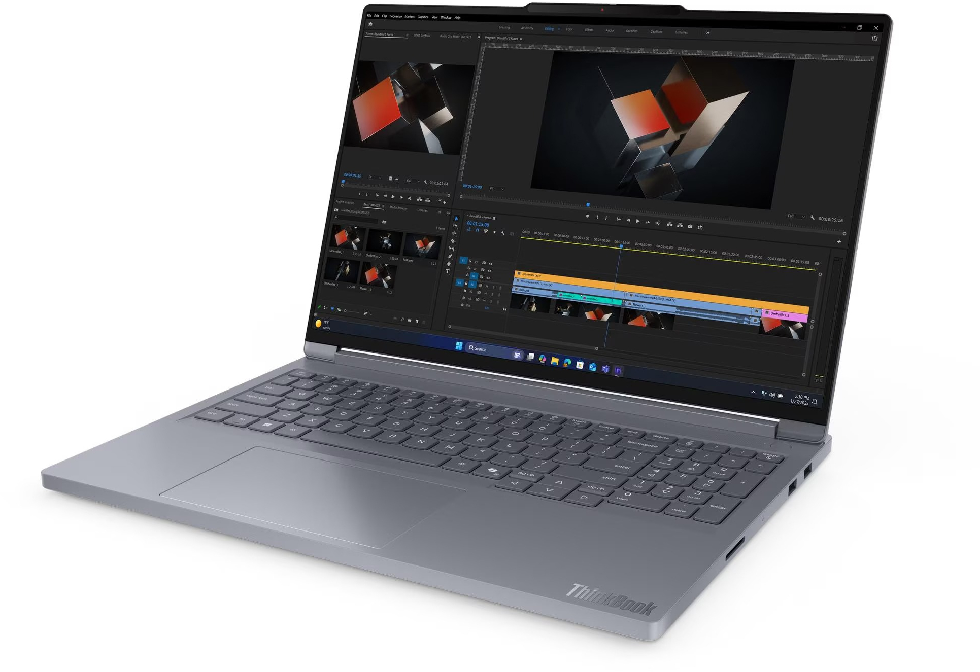 Ноутбук LENOVO ThinkBook 16p G6 ADR Luna Grey (21U0000KRA) фото 3