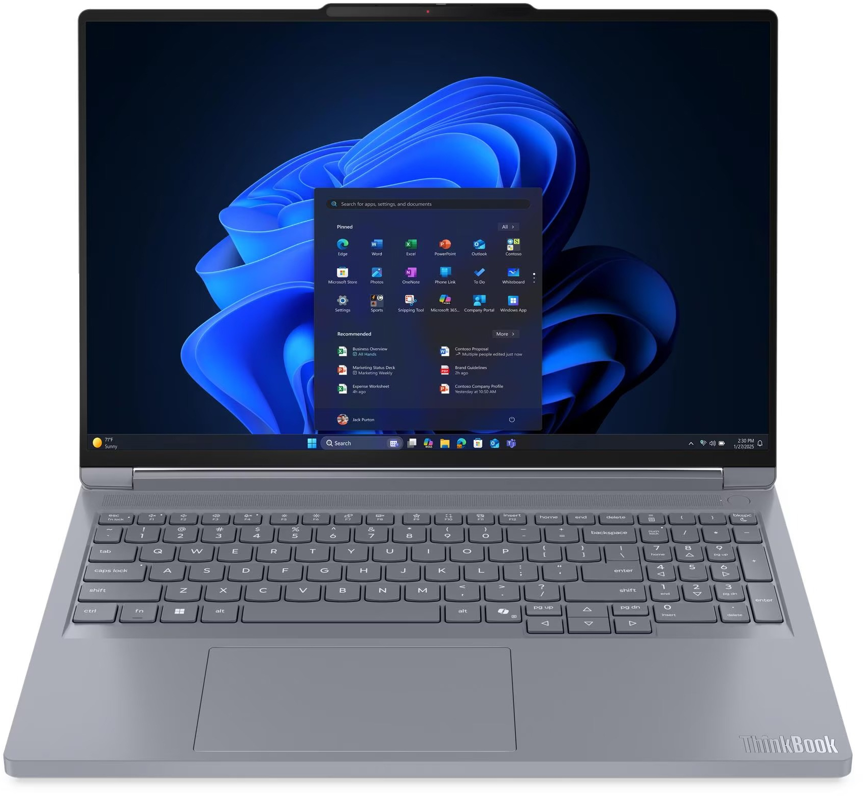 Ноутбук LENOVO ThinkBook 16p G6 ADR Luna Grey (21U0000KRA) фото 2