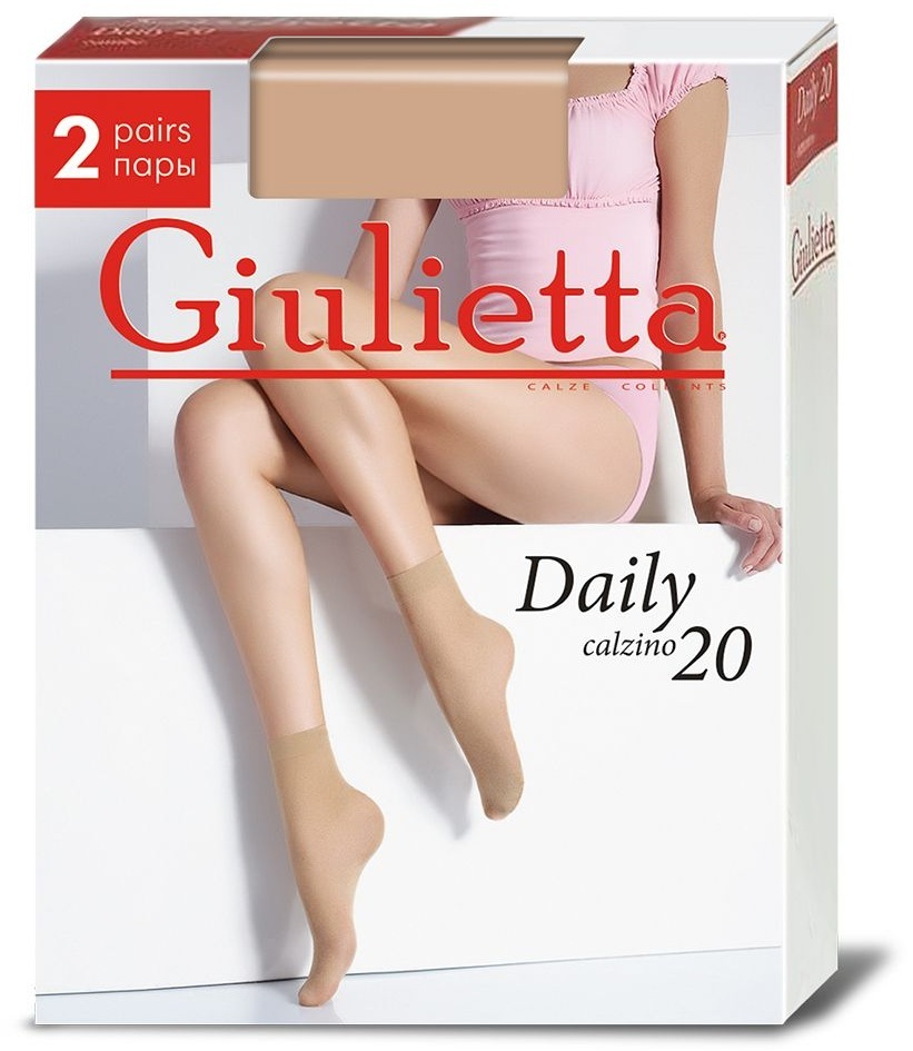 Набор женских носков Giulietta 5551 Daily 20 den Calzino 2 пари One size карамельные фото 2