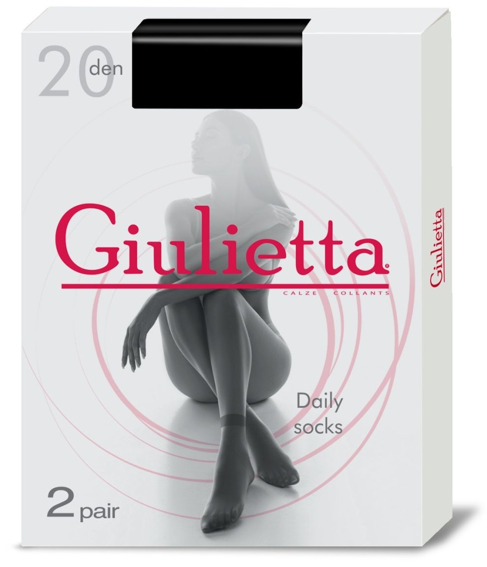 Набор женских носков Giulietta 7510 Daily 20 den Socks 2 пари One size черные фото 2