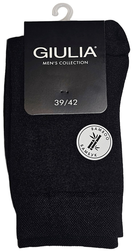 Мужские высокие носки из бамбука Giulia 7532 Ms3 Bamboo 39-42 черные фото 2