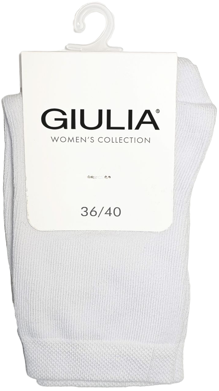 Женские высокие хлопковые носки Giulia 6807 Ws3 Classic 36-40 белые фото 3
