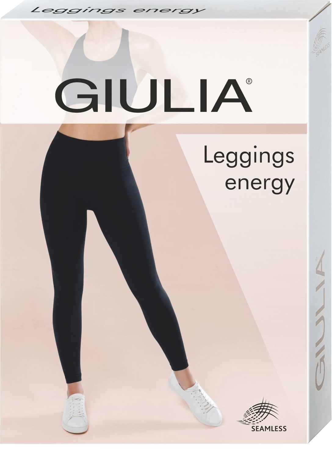 Леггинсы бесшовные Giulia 7553 Leggings Energy (New) L/XL черные фото 4