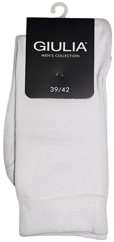 Мужские высокие носки Giulia 5804 Ms3 Classic 39-42 белые фото 2