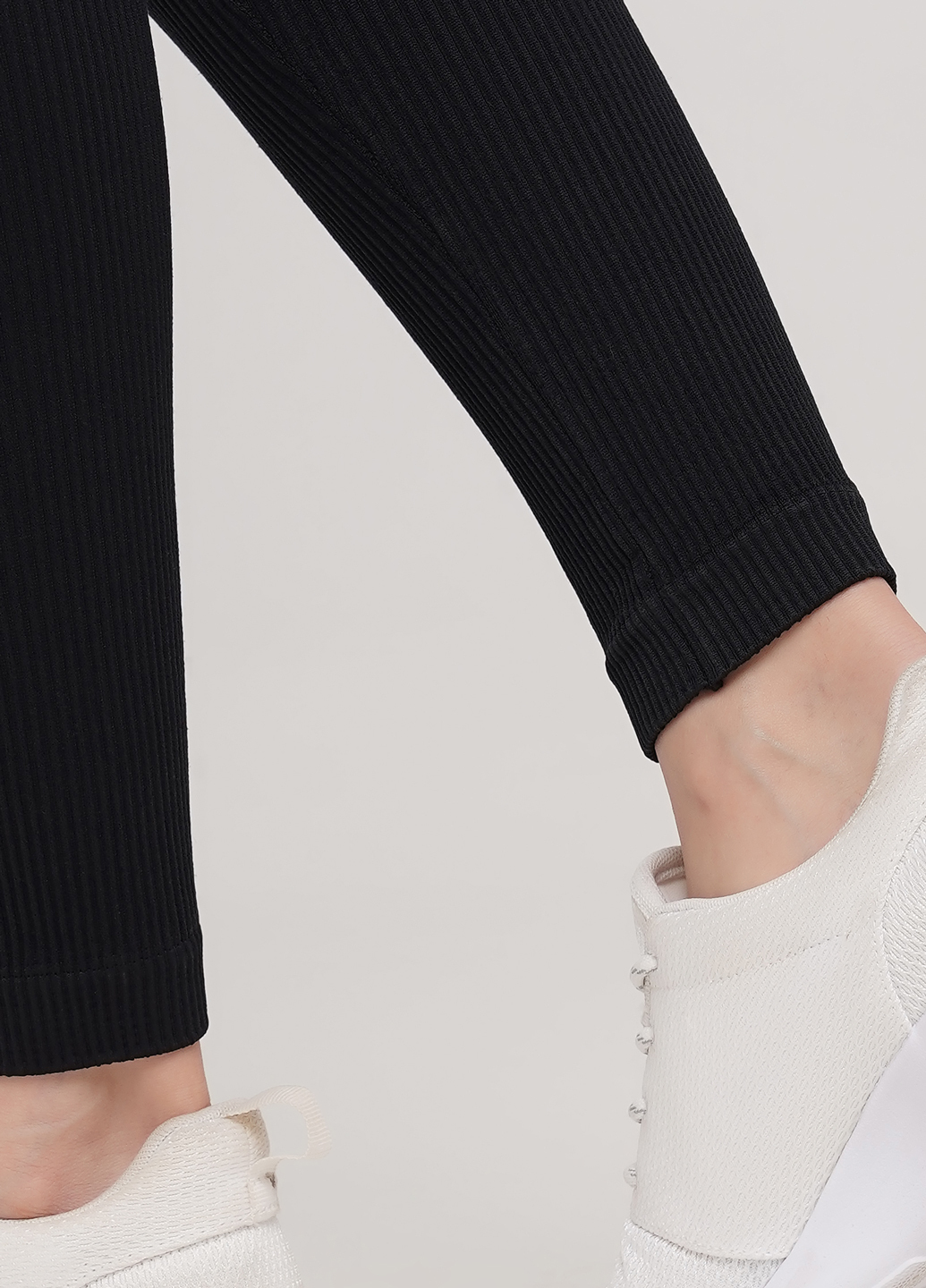 Леггинсы с микрофибры Giulia 7023 Leggings Rib L/XL черные фото 5