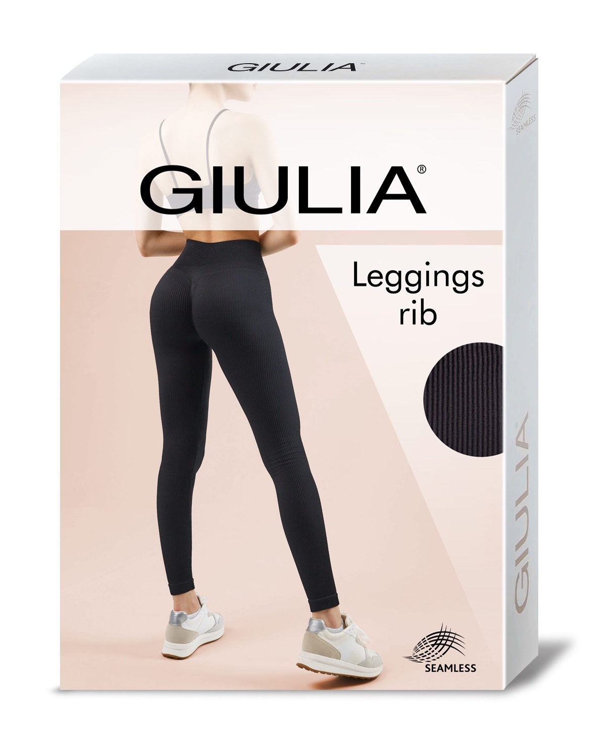 Леггинсы с микрофибры Giulia 7023 Leggings Rib L/XL розовые фото 6