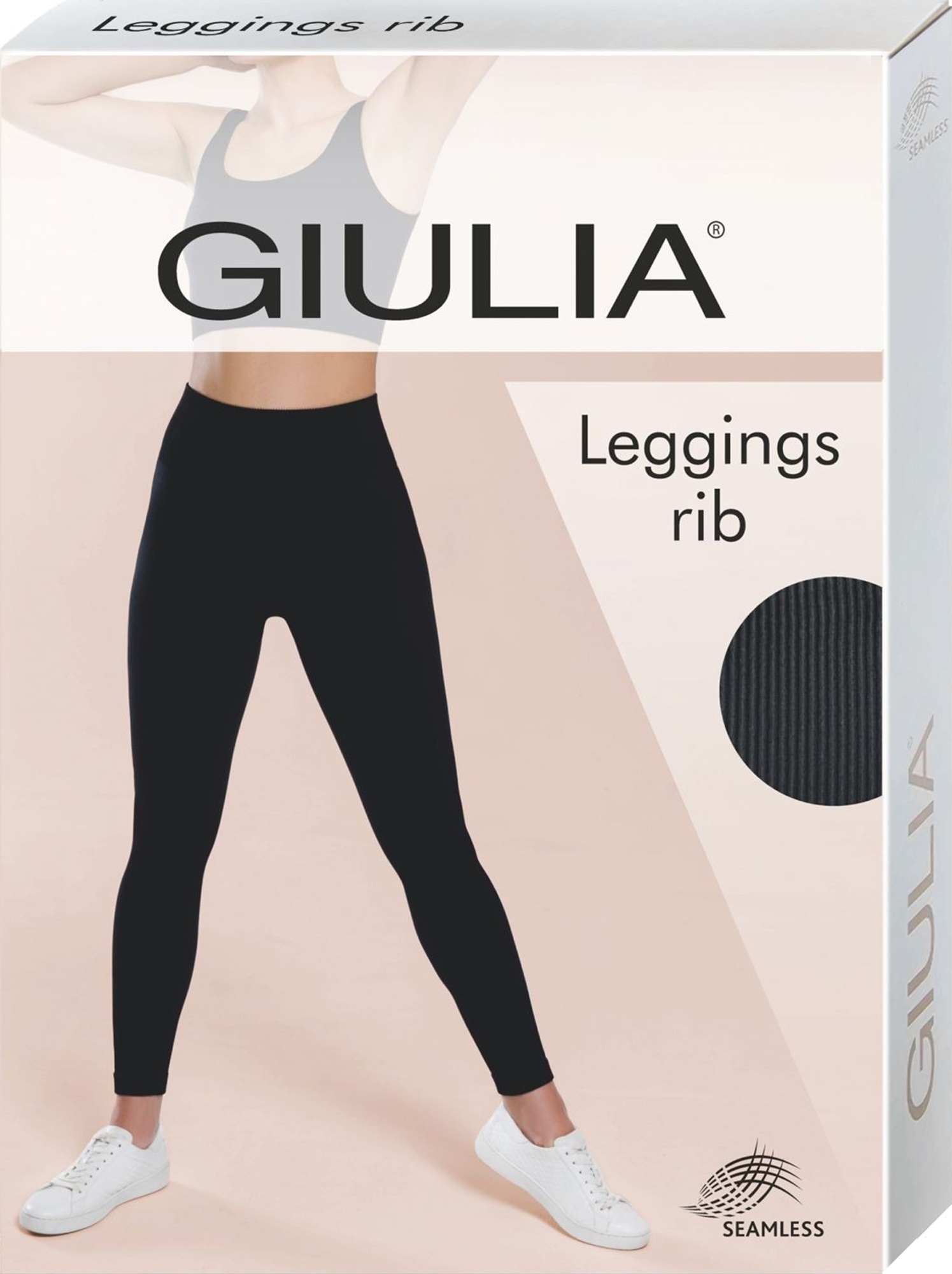 Леггинсы с микрофибры Giulia 7554 Leggings Rib 02 S/M шоколадные фото 4