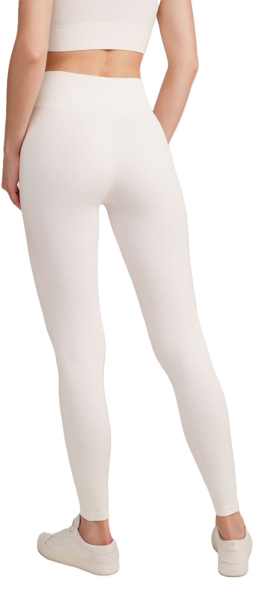 Леггинсы с микрофибры Giulia 7554 Leggings Rib 02 S/M молочные фото 2