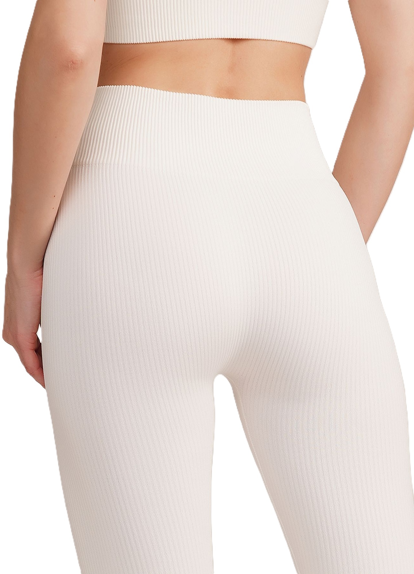 Леггинсы с микрофибры Giulia 7554 Leggings Rib 02 S/M молочные фото 4