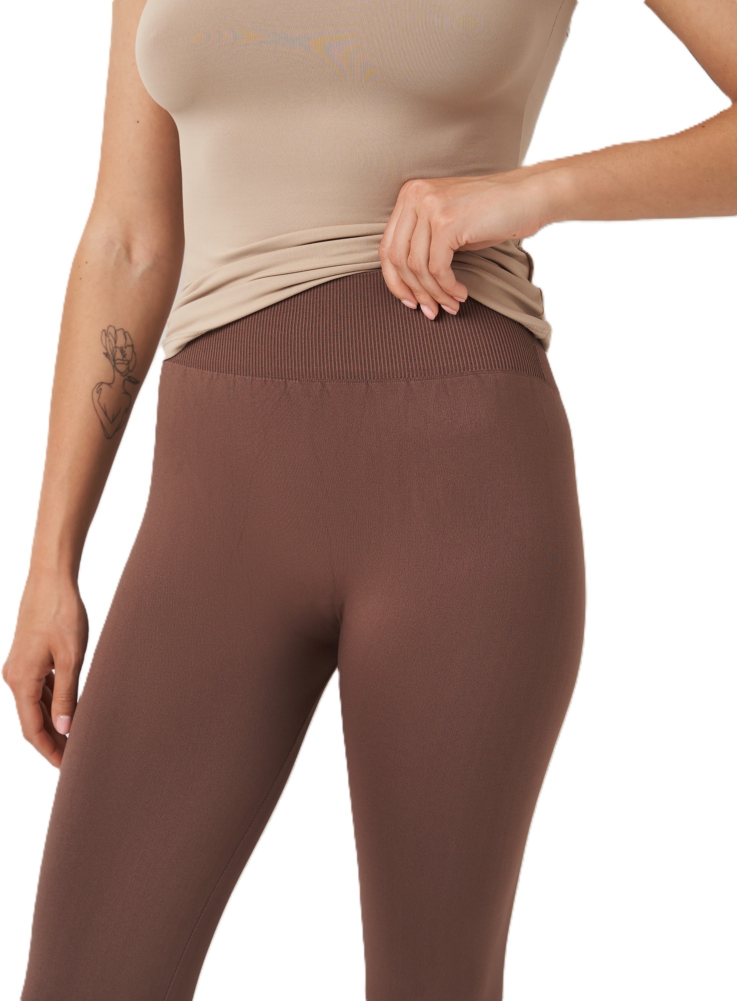 Легінси з мікрофібри Giulia 7131 Leggings Shape S/M коричневіфото3